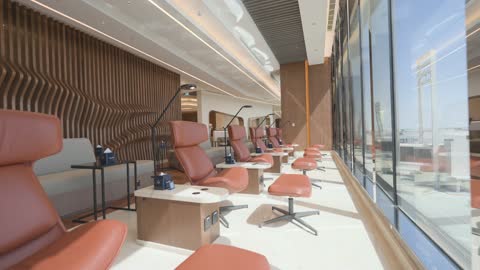 Modern Airport Lounge Luxury Seating Interior Video