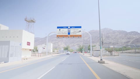 Highway Road Signs to Arafat Saudi Arabia Driving Video