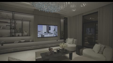 Luxury Living Room Interior Design Video Footage