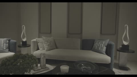 Luxury Modern Living Room Interior Design Stock Footage