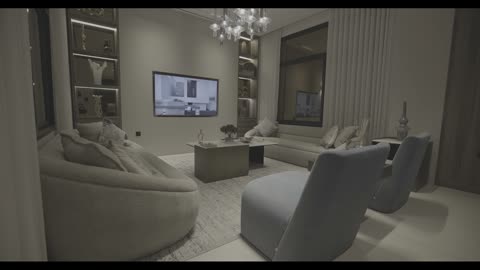 Modern Luxury Living Room Interior Design Footage