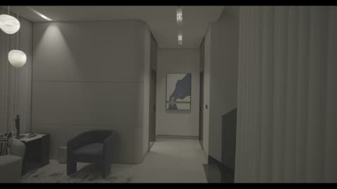 Modern Luxury Apartment Hallway Interior Panning