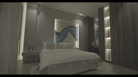 Modern Luxury Bedroom Interior Design Video Footage
