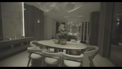 Modern Luxury Dining Room Interior Design Footage