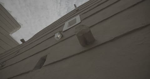 Traditional Saudi Najdi Mud Building Low Angle Footage