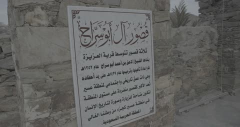 لوحة قصور آل أبو سراح التاريخية في عسير السعودية