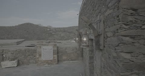 Al Abu Sarrah Palaces Saudi Arabia Panning Footage