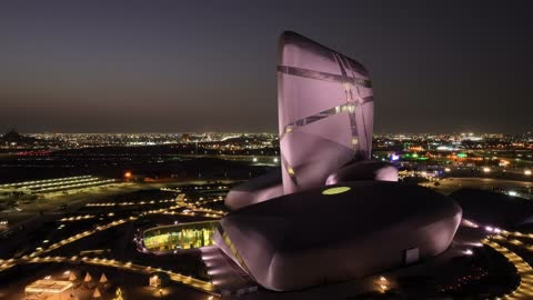 Ithra Dhahran Saudi Arabia Night Aerial Drone Footage