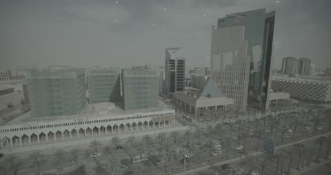 Riyadh City Skyscrapers Elevated View Saudi Arabia