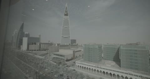 برج الفيصلية الرياض لقطة أفق المدينة في النهار
