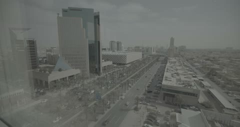 Riyadh Saudi Arabia City Highway High Angle Footage