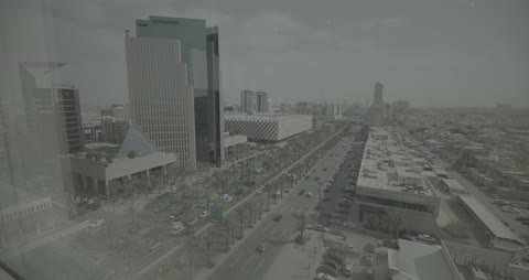 Saudi Arabia Riyadh City Highway Traffic Footage