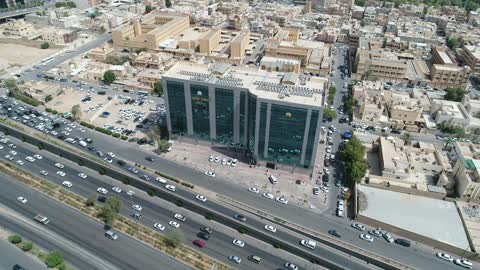 لقطة جوية لمبنى محكمة التنفيذ في الرياض السعودية