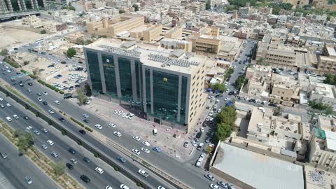 لقطة جوية لمبنى محكمة التنفيذ بالرياض السعودية