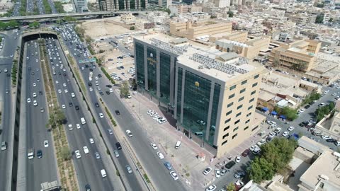 لقطة جوية لمبنى محكمة التنفيذ بالرياض السعودية