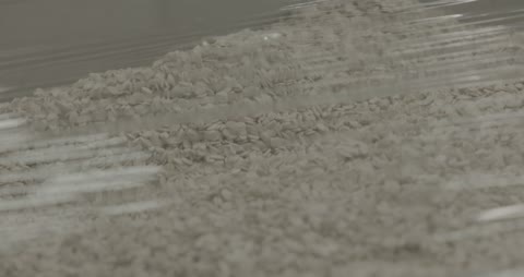 Industrial Oatmeal Conveyor Belt Food Factory Footage
