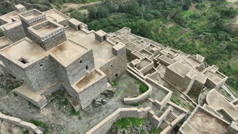 Thee Ain Heritage Village Al Bahah Saudi Arabia Drone
