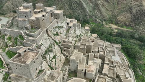 قرية ذي عين الأثرية في الباحة تصوير جوي بطائرة درون