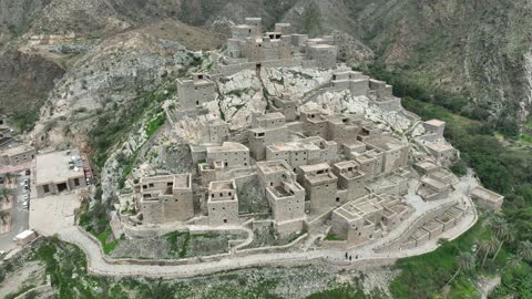 Thee Ain Heritage Village Al Baha Saudi Arabia Aerial