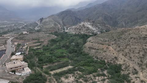 قرية ذي عين الأثرية الباحة تصوير جوي