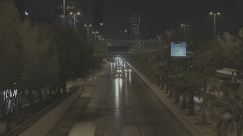 تايم لابس لحركة المرور ليلا في طريق الملك فهد بالرياض