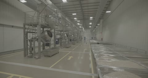Industrial Food Processing Factory Interior Machinery
