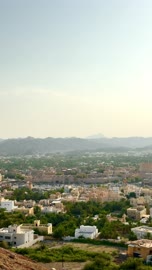 لقطة جوية علوية لمدينة نزوى التاريخية سلطنة عمان
