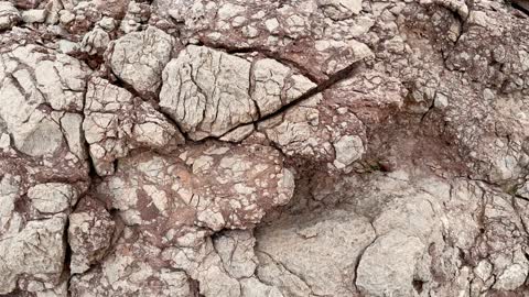 Cracked Rock Texture in Nizwa Oman Geological Footage