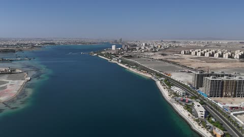 Jeddah Corniche Aerial Drone Footage Red Sea Coast