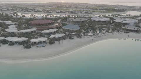 Luxury Beach Resort Aerial Drone Footage Saudi Arabia