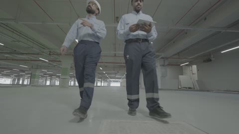 Engineers Walking in Westfield Mall Jeddah Parking