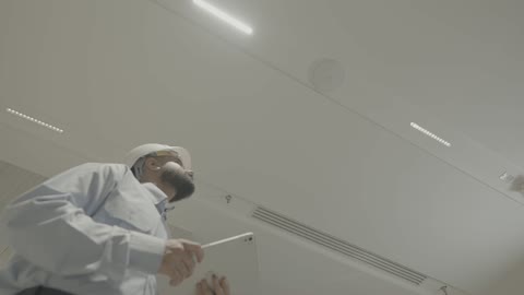 Engineer Inspecting Ceiling at Westfield Mall Jeddah