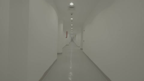 Empty White Corridor Westfield Mall Jeddah Tracking Shot