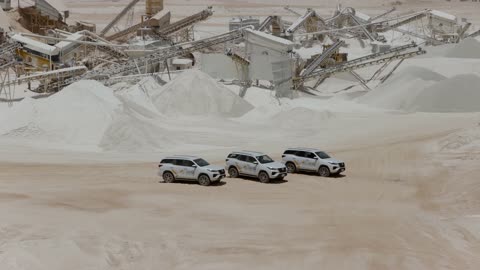 Remah Monitoring Center Patrol Vehicles at Saudi Quarry