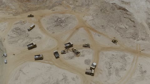Quarry Machinery Ramah Saudi Arabia Aerial Drone Footage