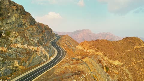 Al Shafa Road Taif Mountain Highway Aerial Drone Footage