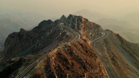 Al Shafa Mountain Road Taif Saudi Arabia Aerial Video