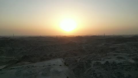 فيديو درون لغروب الشمس في جبال الشفا بالطائف السعودية