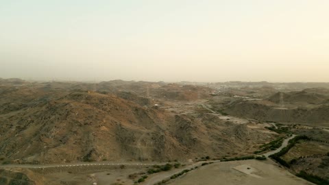 تصوير جوي لجبال الشفا في الطائف السعودية