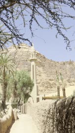 مئذنة مسجد تقليدي في العلا المملكة العربية السعودية