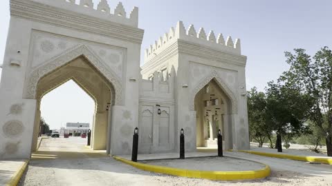 بوابة منتزه الأحساء الوطني بالشرقية السعودية