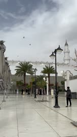 Quba Mosque Medina Courtyard and Minarets Saudi Arabia