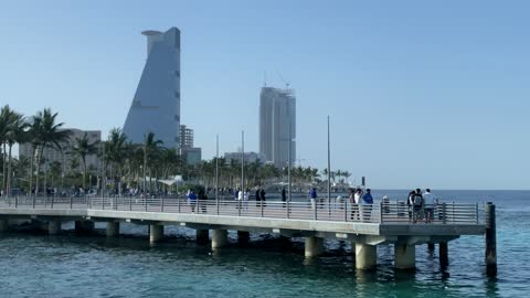 فيديو رصيف كورنيش جدة والواجهة البحرية في السعودية