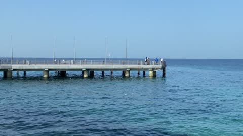 Jeddah Corniche Pier on Red Sea Saudi Arabia Footage
